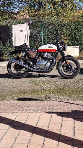Customer photo review of Sacoche latérale cuir Marron pour Royal Enfield