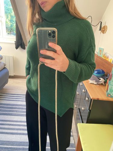 Customer photo review of Turtleneck knit Loose Sweater