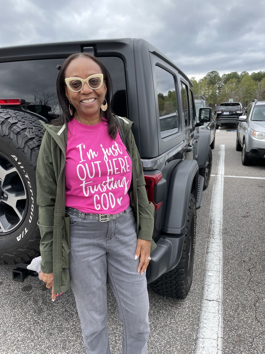 Customer photo review of Out Here Trusting God
