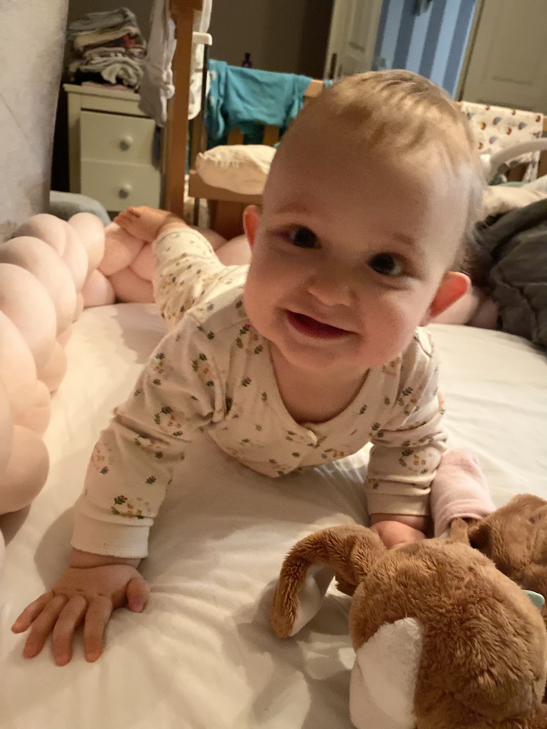 Customer photo review of Quince Flowers Organic Babygrow