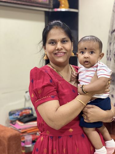 Customer photo review of Festive Red Angaraka Maxi