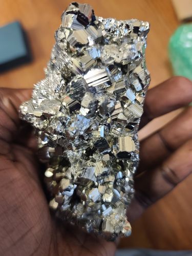 Customer photo review of XL Peruvian Pyrite Cluster- M