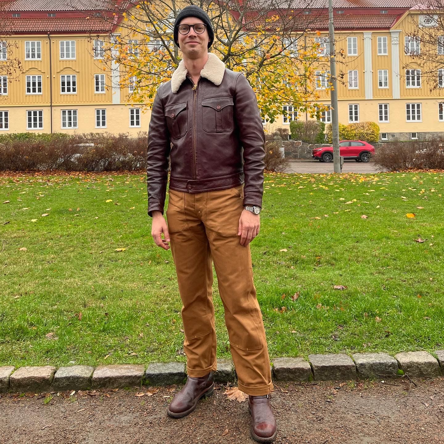 Customer photo review of Heavy Duty Canvas Double Knee Pants