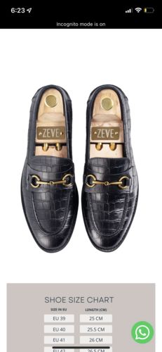 Customer photo review of Penny Loafer Horsebit Silver Buckle - Black Leather (Crepe Sole)