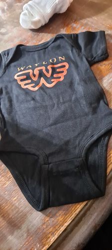 Customer photo review of Waylon Jennings Flying W Symbol Baby Onesie