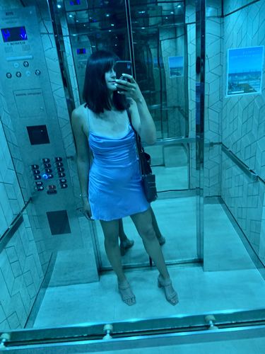 Customer photo review of June Skater Dress (PURPLE)