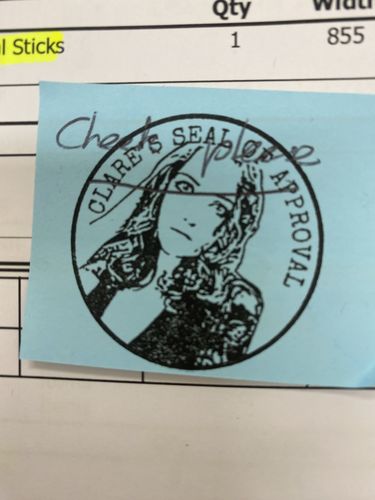 Customer photo review of Self-Inking Face Stamp