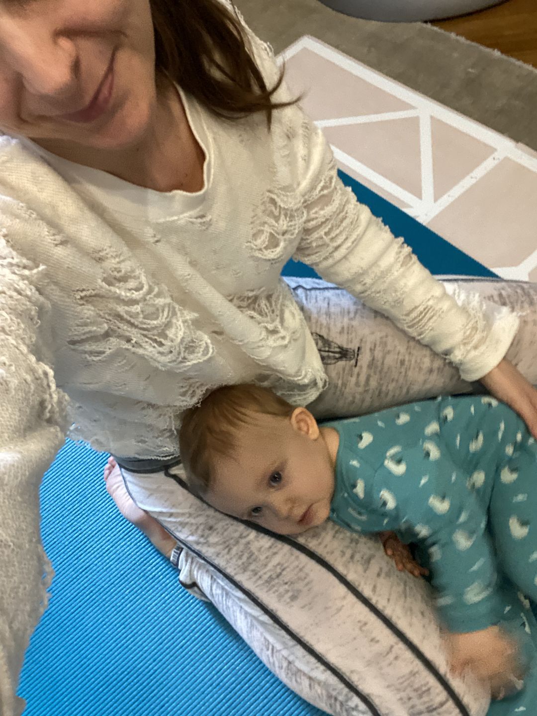 Customer photo review of Summer Seagull Organic Babygrow