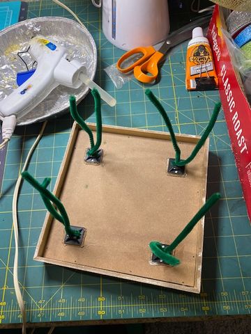 Customer photo review of Mounting Squares Bag of 100 - DECOE-002, attach a wreath sign, sign attachment