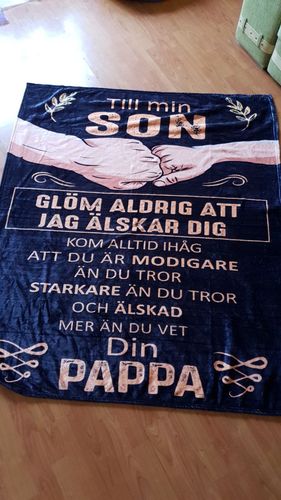 Customer photo review of Filt Från Far till son - "Du är min styrka"