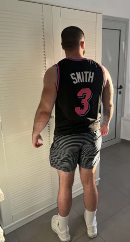 Customer photo review of Vice City Custom Basketball Jersey