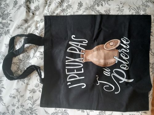 Customer photo review of Sac Tote Bag Poterie Je peux pas Noir