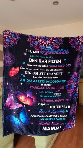 Customer photo review of Filt Från Mor till Dotter - "Skönhet är i dig"