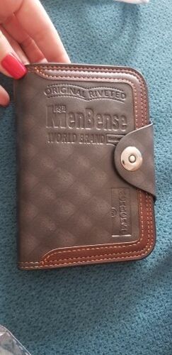 Customer photo review of Magnetic Snap Leather Compartment Wallet
