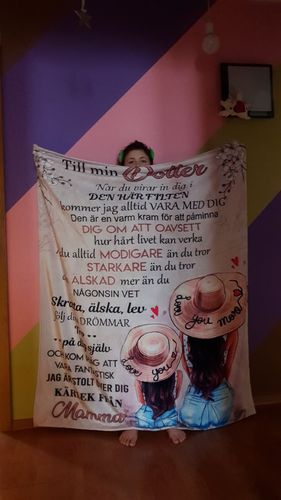 Customer photo review of Filt Från Mor till Dotter - "Min skönhet är i dig"