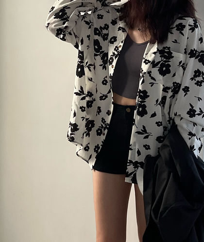 Customer photo review of Cottagecore Aesthetic Oversized Shirt