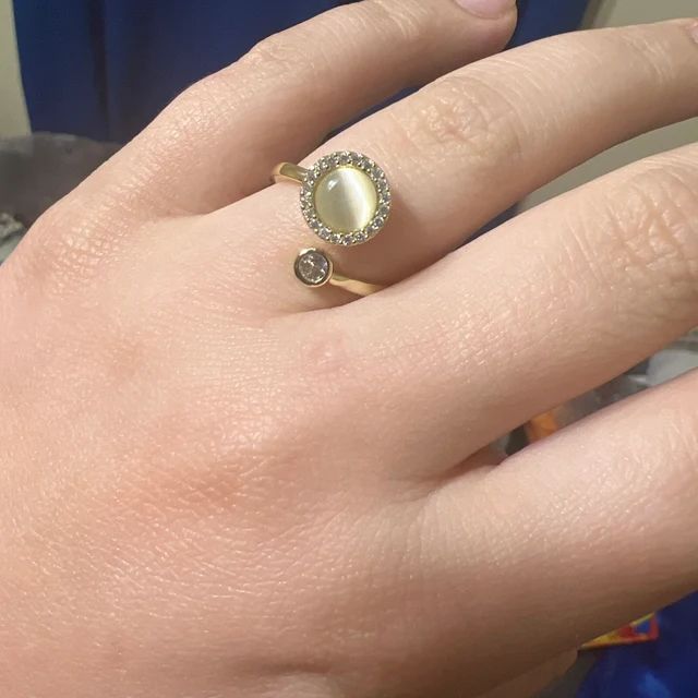 Customer photo review of Moonstone Meditation Ring