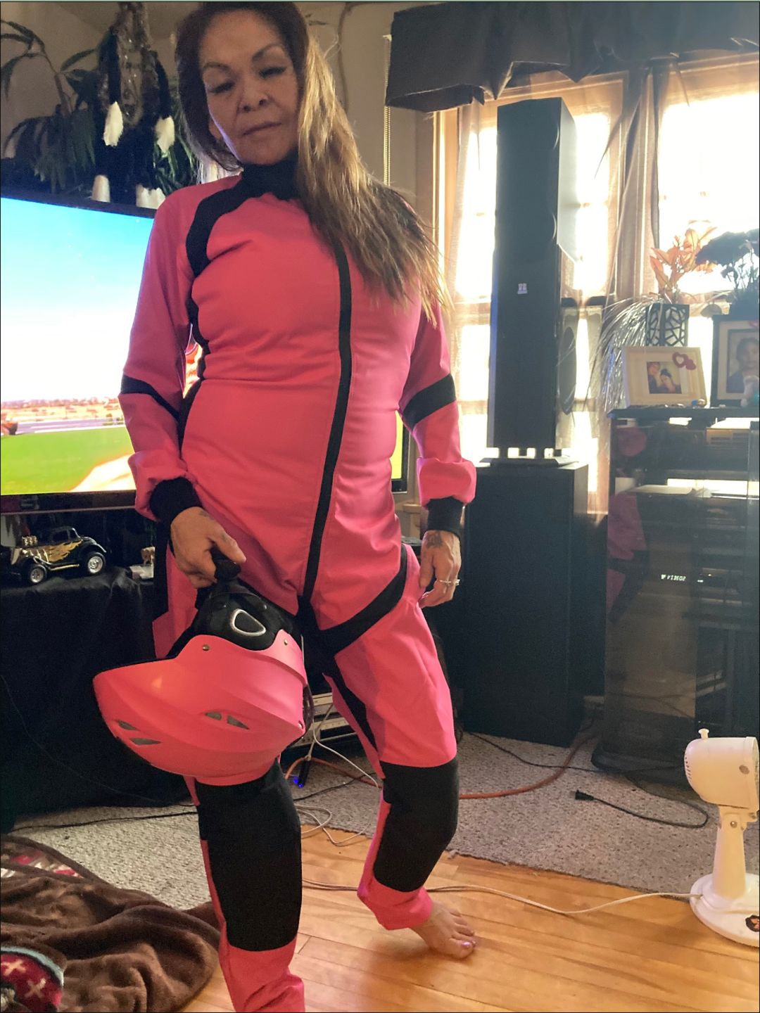 Customer photo review of Freefly Skydiving Suit Pink SE-04