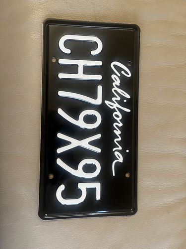 Customer photo review of 1994-2011 CALIFORNIA LICENSE PLATE - BLACK WITH WHITE TEXT 6"x12" (156.5mm x 305mm)