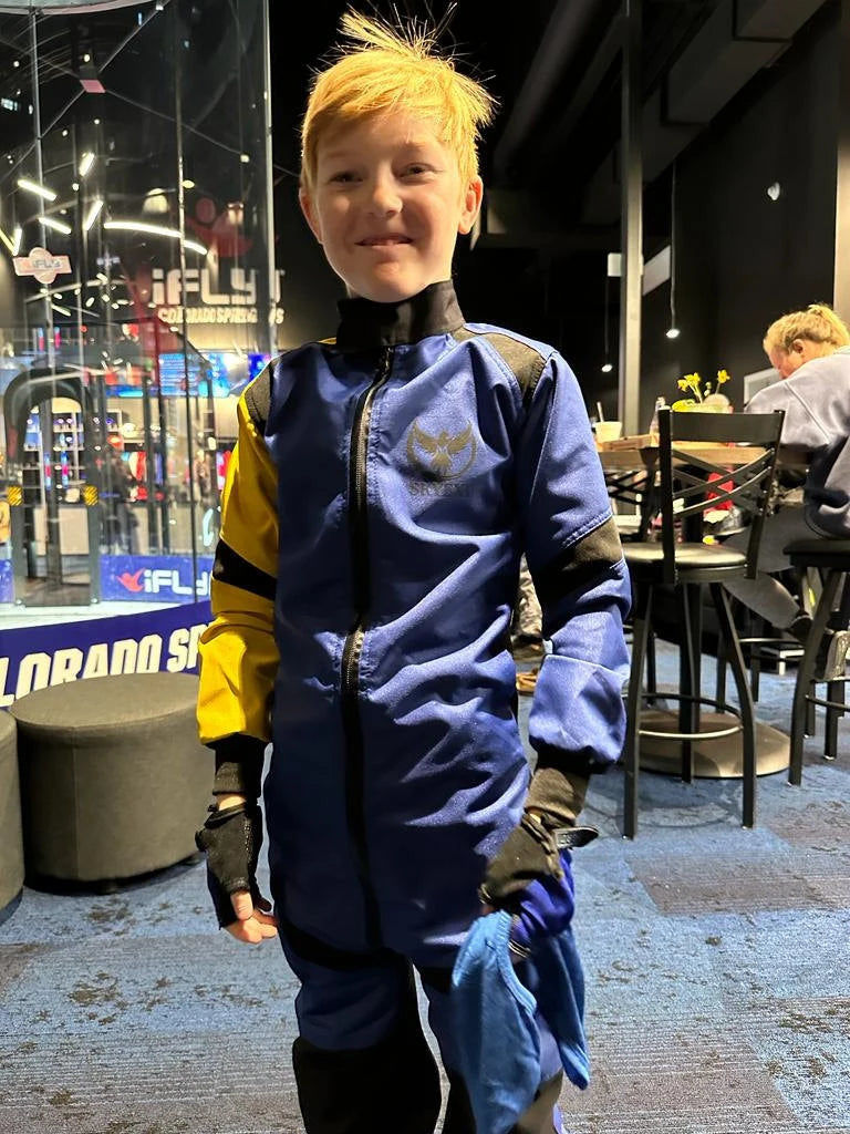 Customer photo review of Freely Skydiving Suit | Royal-Yellow SE-09 | Skyexsuits