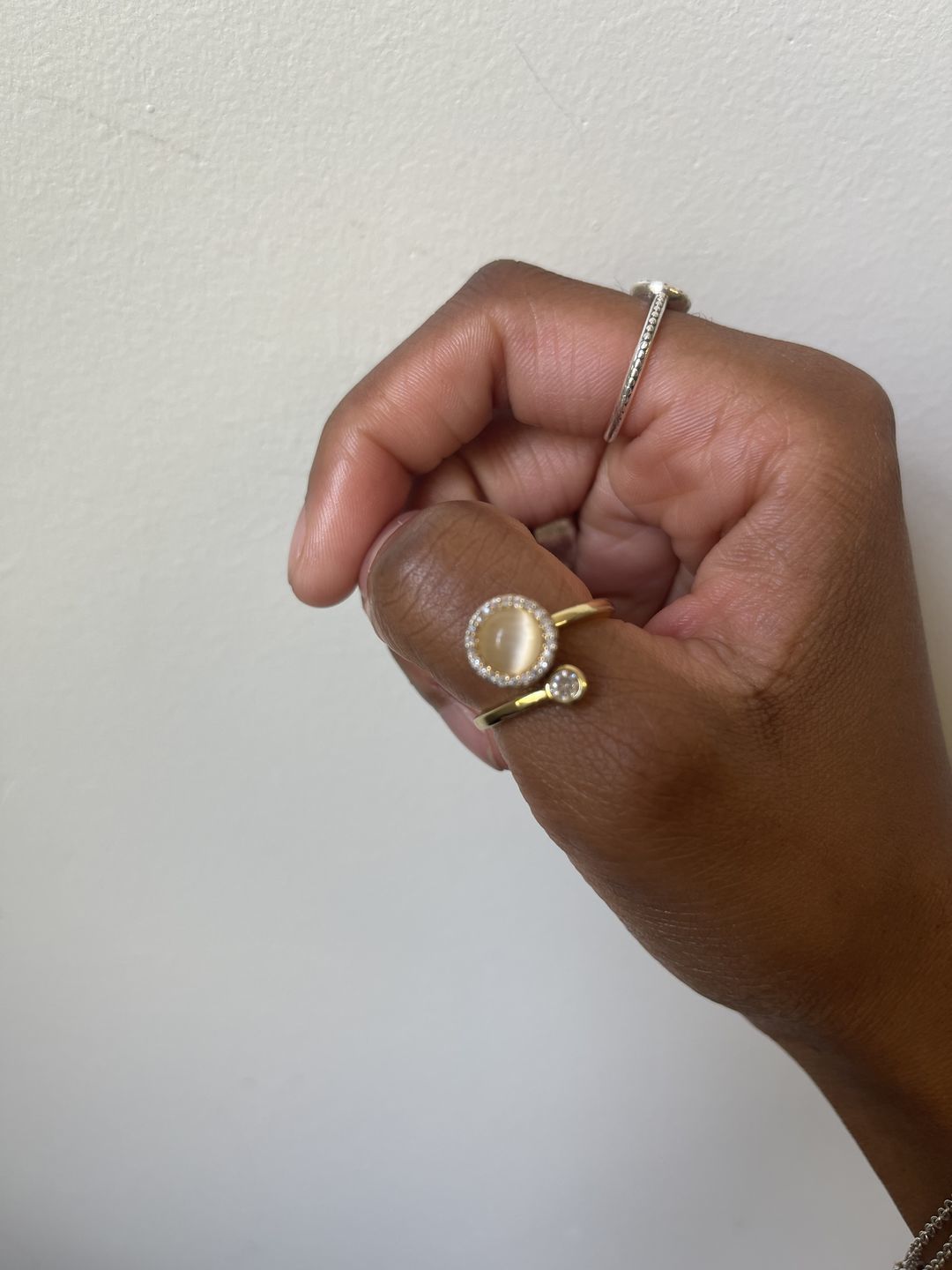 Customer photo review of Moonstone Meditation Ring