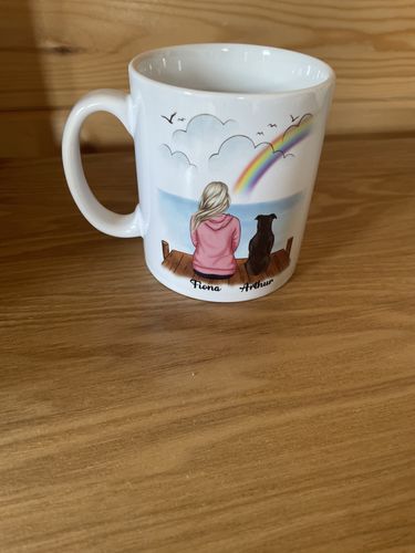 Customer photo review of Girl & Dogs - Life is better with a dog Personalised Mug