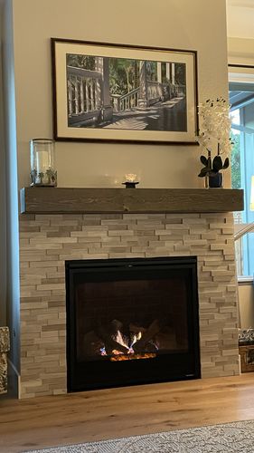Customer photo review of Rustic Mantels