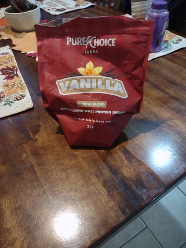 Customer photo review of Vanilla Whey Protein Isolate