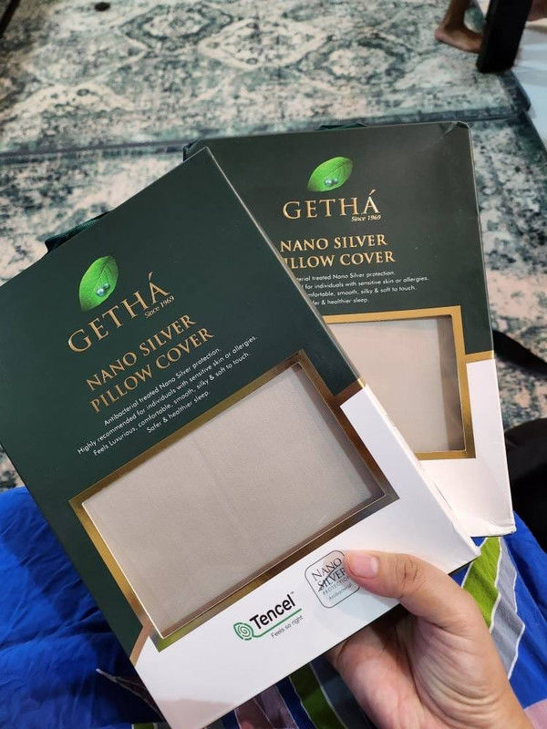 Customer photo review of Getha Award S Latex Pillow Case - Tencel Nano Silver Fabric (M) (2 Pcs)