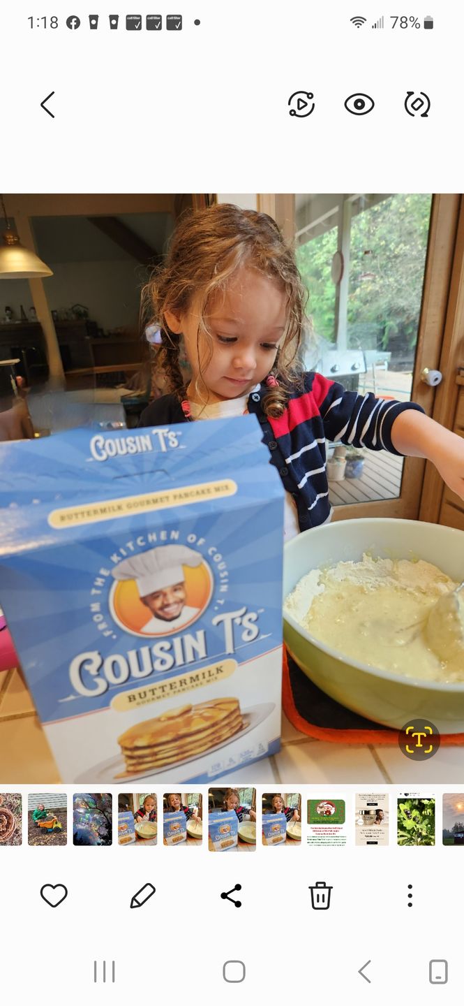 Customer photo review of Cousin T's Chocolate Chip Gourmet Pancake Mix 2 Pack