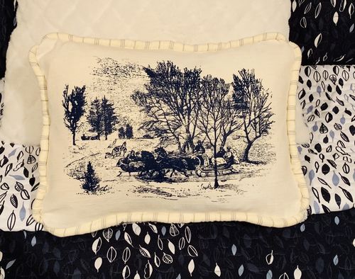 Customer photo review of Winter Scene - Mesh Stencil 8.5x11