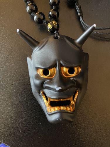 Customer photo review of Hannya Mask Chain Necklace