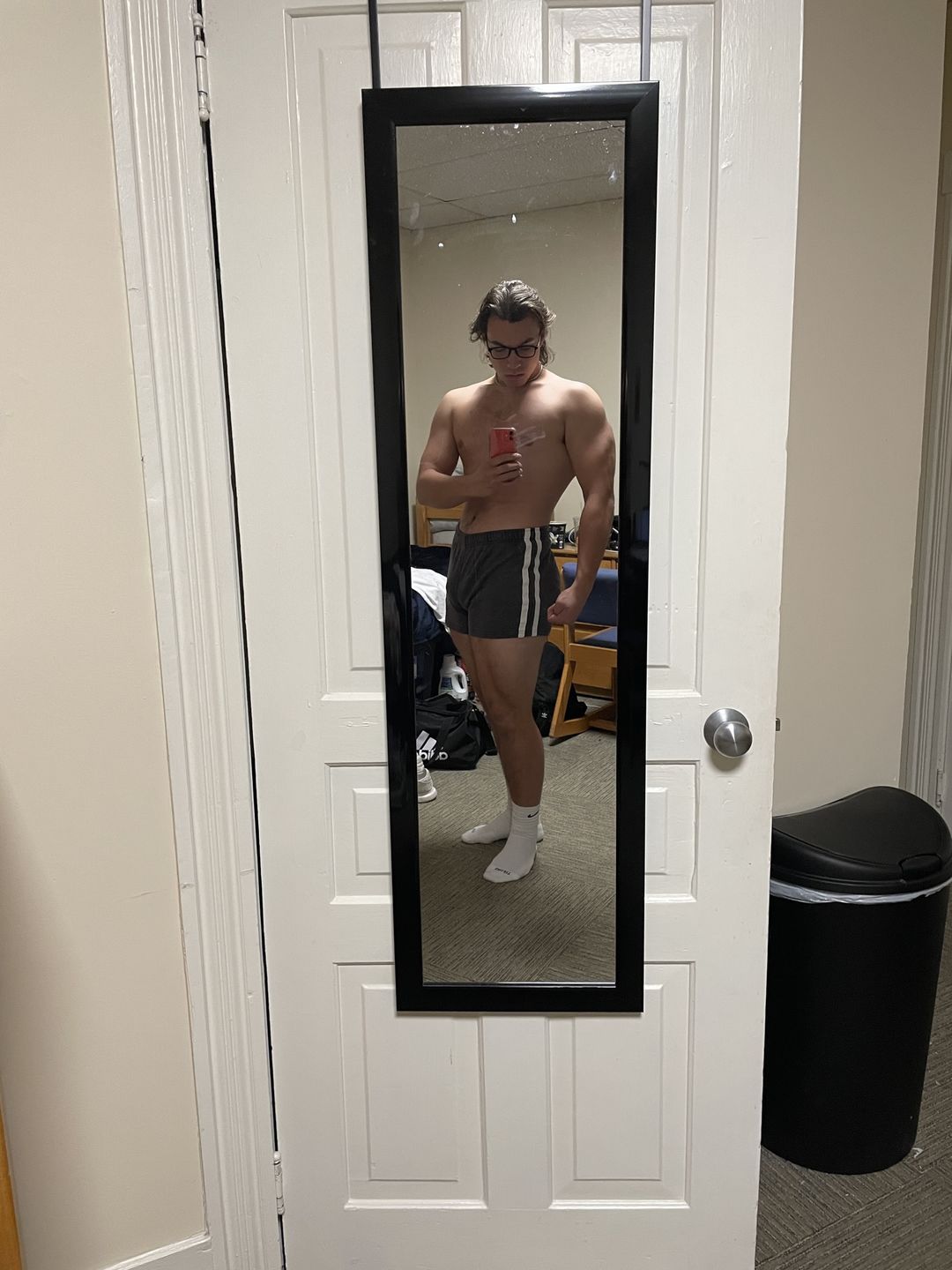 Customer photo review of Vintage Cotton Gym Shorts - Washed Navy