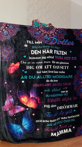 Customer photo review of Filt Från Mor till Dotter - "Skönhet är i dig"