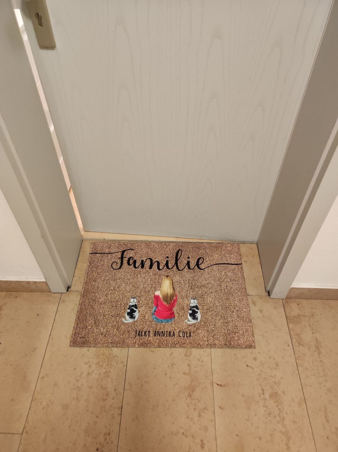 Customer photo review of Meine Familie - Individuelle Fußmatte