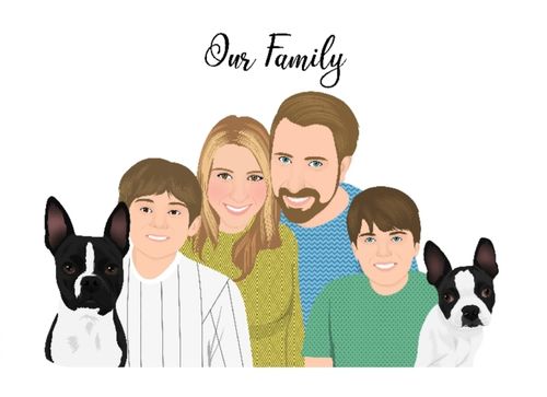 Customer photo review of Custom Fur-mily Portrait