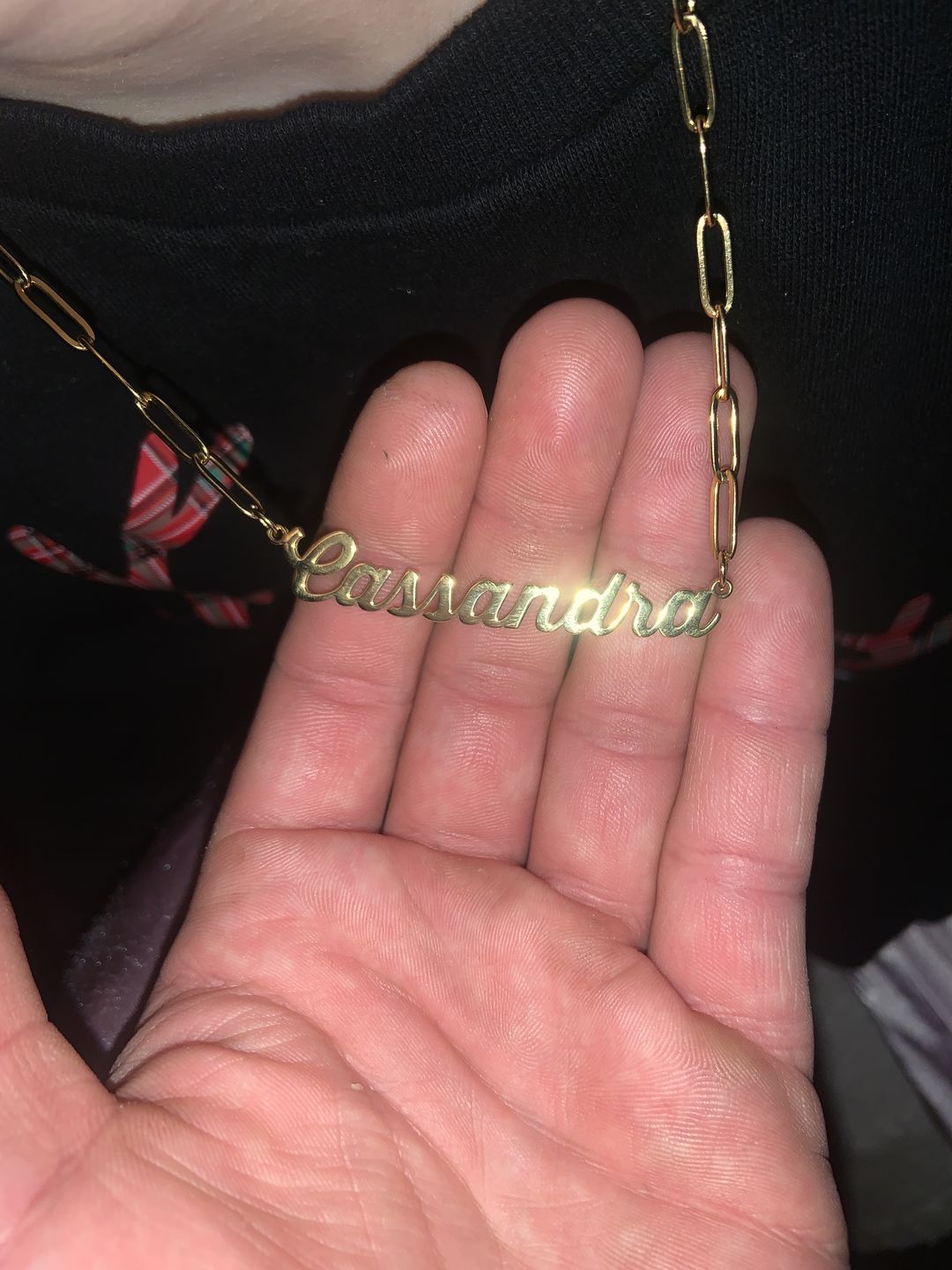 Customer photo review of Collier Prénom Chaîne Maillon