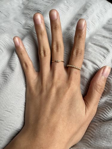 Customer photo review of Christine Mini Pearl Ring