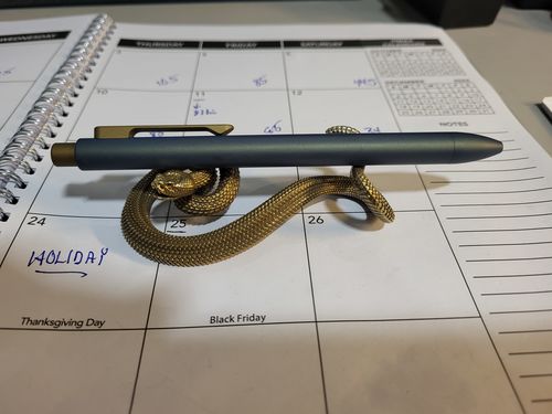 Customer photo review of Rattlesnake Pen Holder
