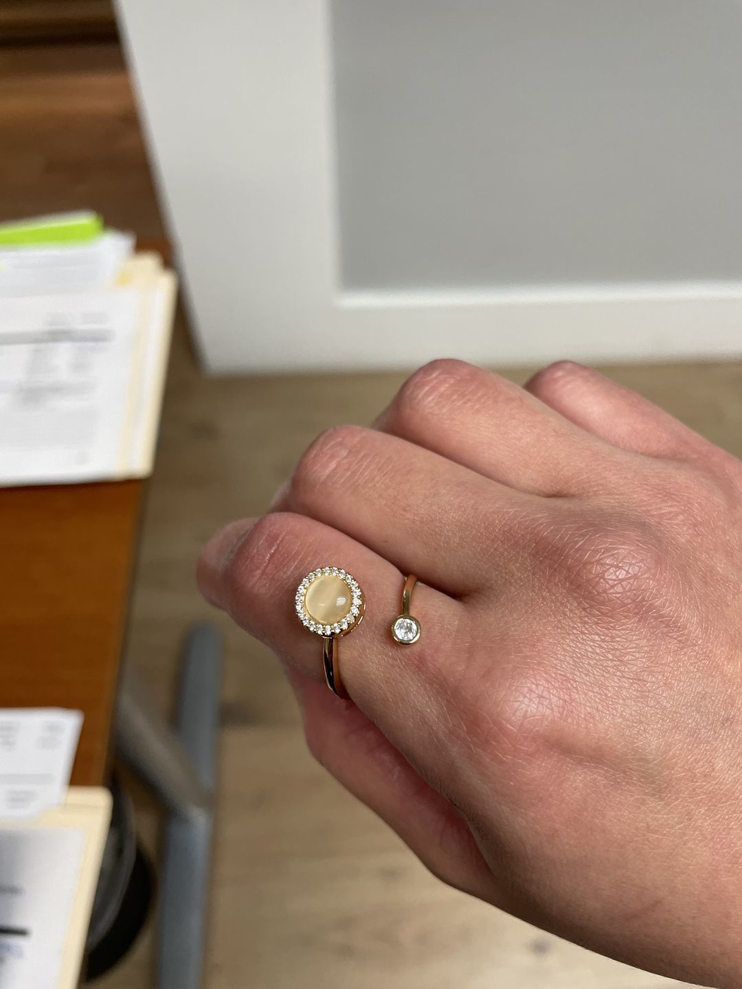 Customer photo review of Moonstone Meditation Ring