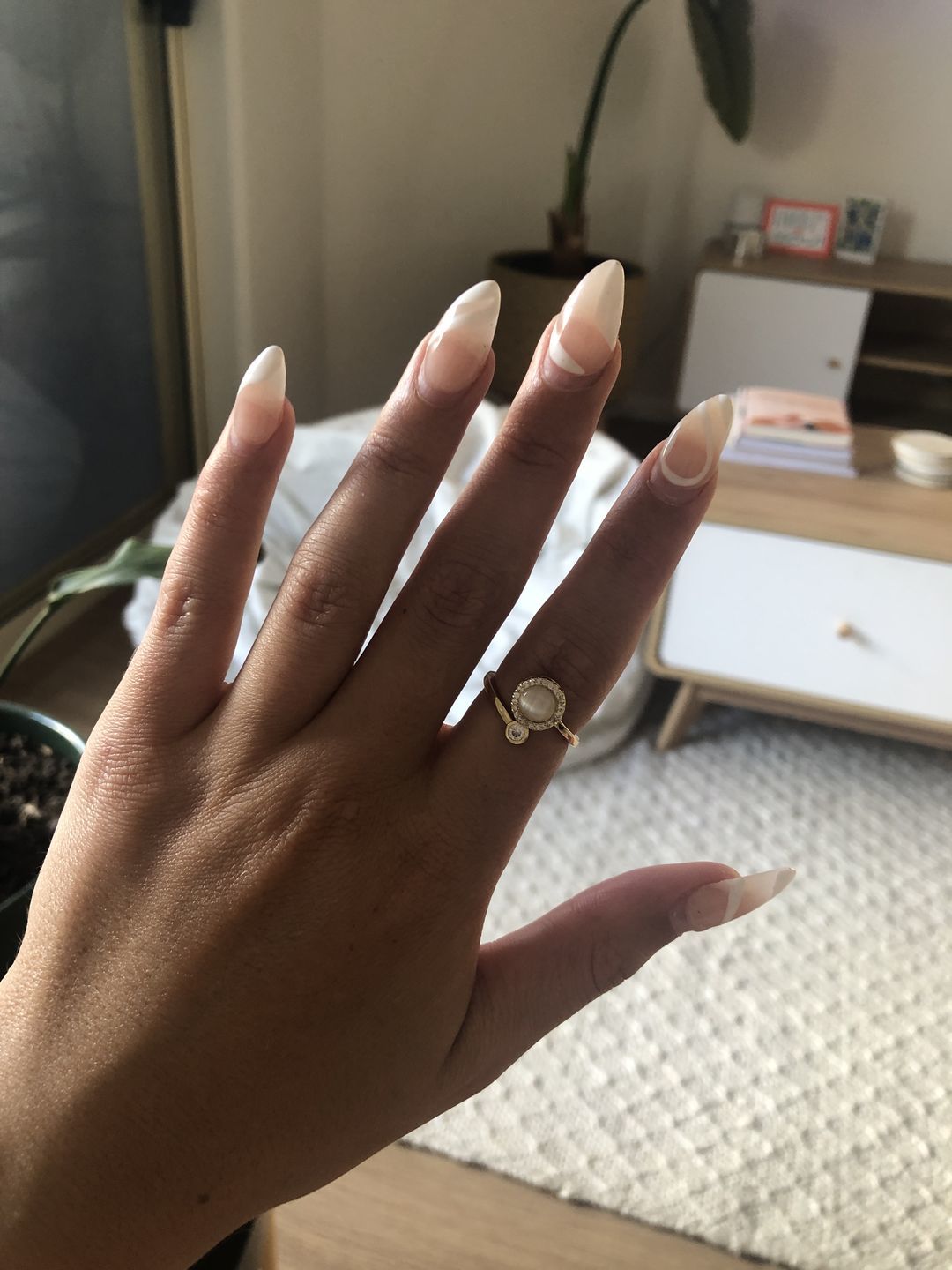 Customer photo review of Moonstone Meditation Ring