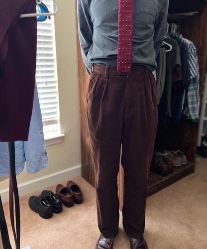 Customer photo review of 12.5 oz 8 Wale Corduroy Trousers - Brown