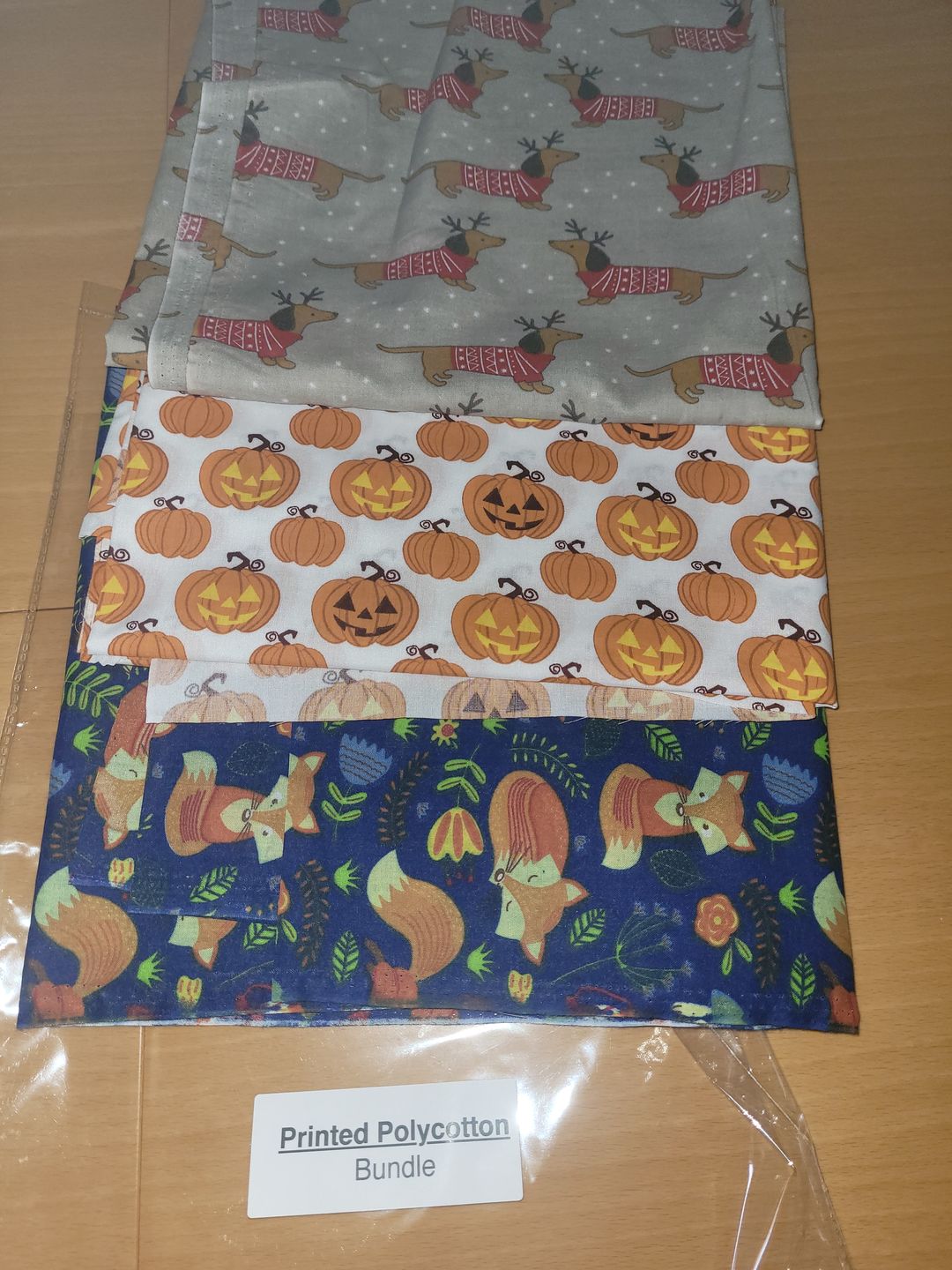 Customer photo review of Printed Polycotton Bundle 1m X 3