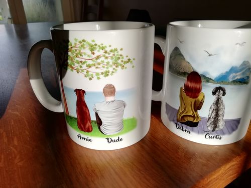 Customer photo review of Girl & Dogs - Life is better with a dog Personalised Mug
