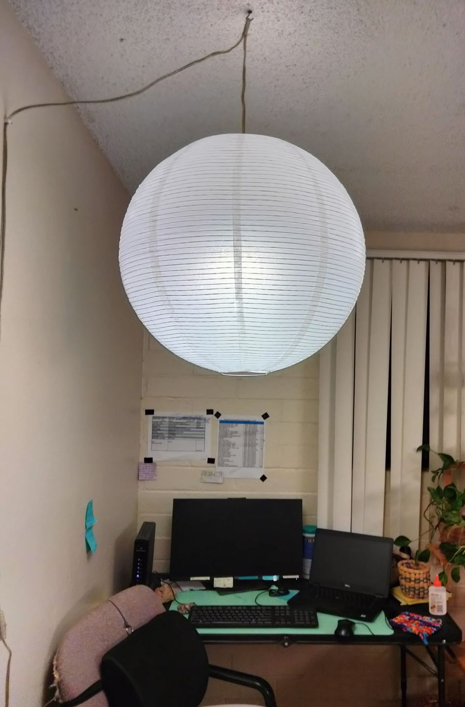 Customer photo review of 20" White Fine Line Premium Even Ribbing Paper Lantern, Extra Sturdy