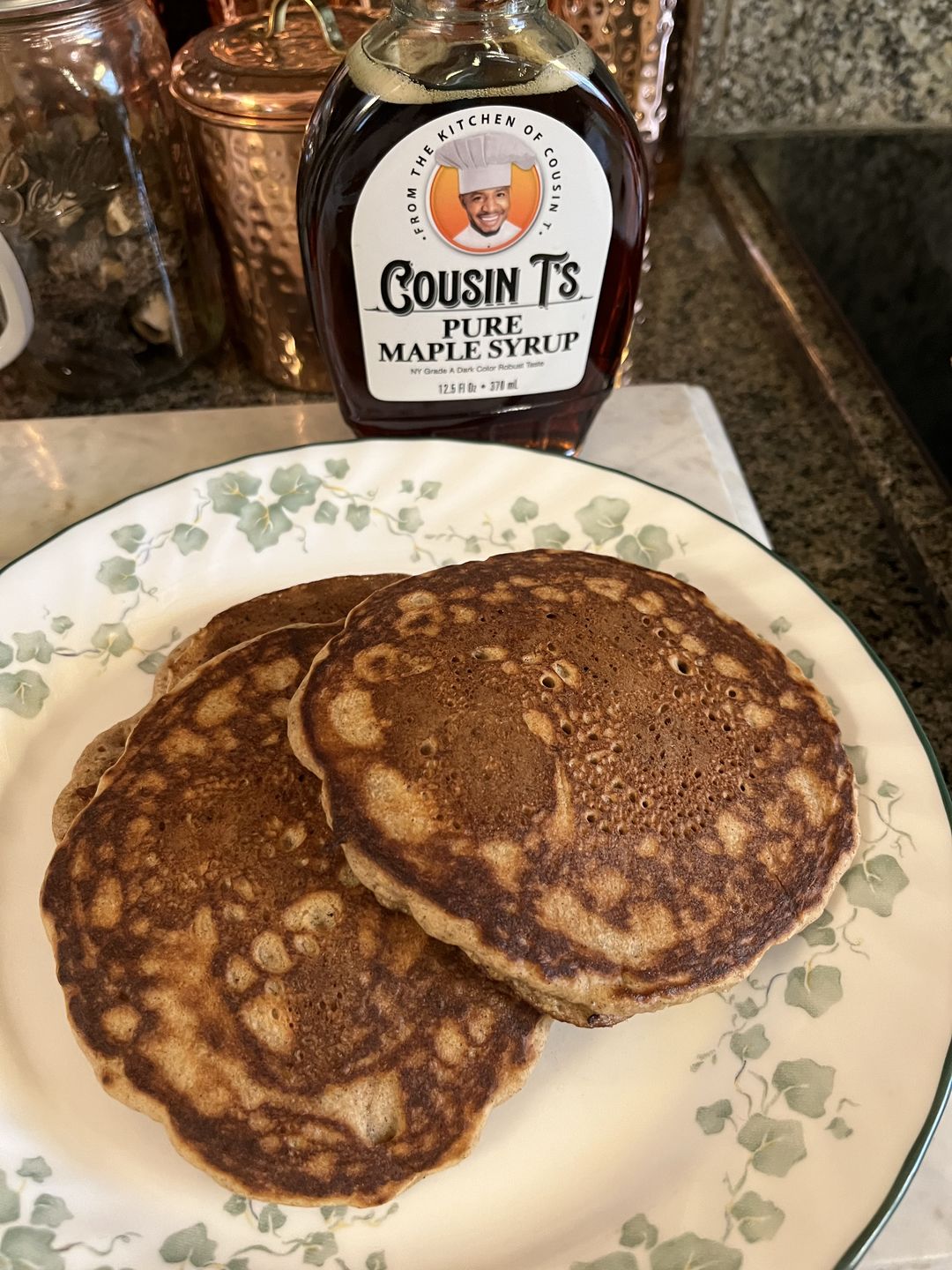 Customer photo review of Cousin T's Buckwheat Gourmet Pancake Mix 2 Pack