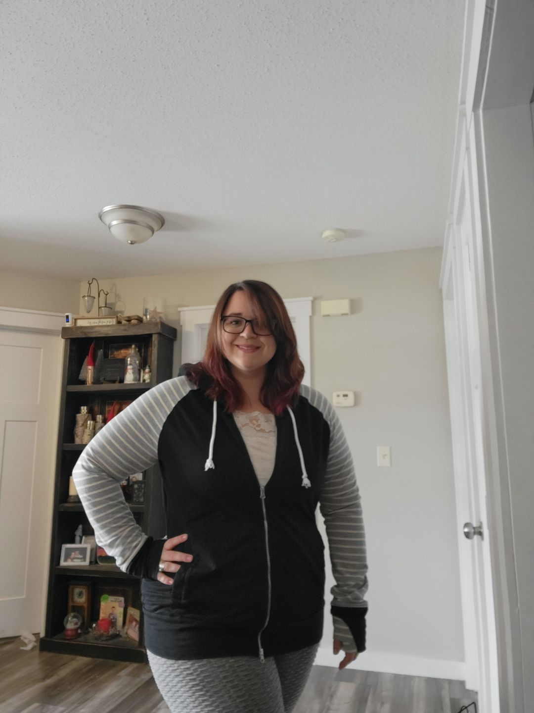 Customer photo review of Varsity Black Full Zip