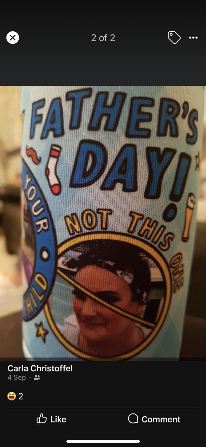 Customer photo review of Favourite Child Father's Day 🏆 - Personalised Stubby Holder