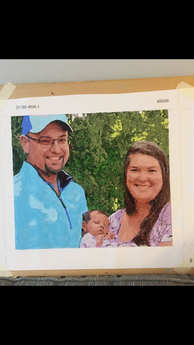 Customer photo review of Personalized Paint By Number Kits - Upload Any Photo