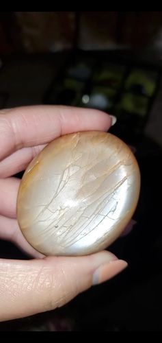 Customer photo review of High Grade Peach Moonstone Pebbles 😍🍑